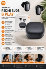 AURICULAR REDMI BUDS 6 PLAY NEGRO