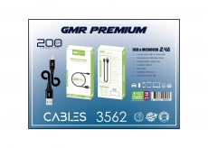 GMR PREMIUM CABLE MICROUSB 2,4A 200CM