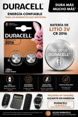 PILA BOTON DURACELL CR2016 B2