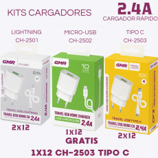 KITS CARGADORES 2.4 5 PACK + 1 GRATIS