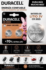 PILA BOTON DURACELL CR2025 B2