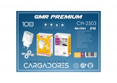 CARGADOR 2XUSB 2.4A CON CABLE USB A TIPO-C 1M