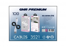 GMR PREMIUM CABLE LIGHTNING 2,4A 100CM