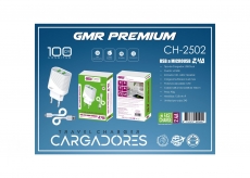 CARGADOR 2XUSB 2.4A CON CABLE USB A MICROUSB 1M