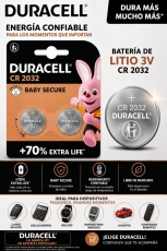 PILA BOTON DURACELL CR2032 B2