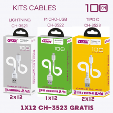 KITS CABLES 100CM 5 PACK + 1 GRATIS