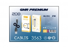 GMR PREMIUM CABLE NYLON TIPO-C 2,4A 200CM