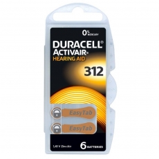 PILA  DURACELL AUDIFONO DA312 1,45V ACTIVAIR 0%MG B6