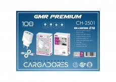 CARGADOR 2XUSB 2.4A CON CABLE USB A LIGHTNING 1M